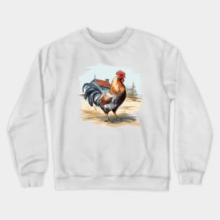 Colorful Rooster Crewneck Sweatshirt